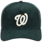 Washington Nationals MLB Dark Green Cord FASHION CORE New Era 9FORTY A-Frame