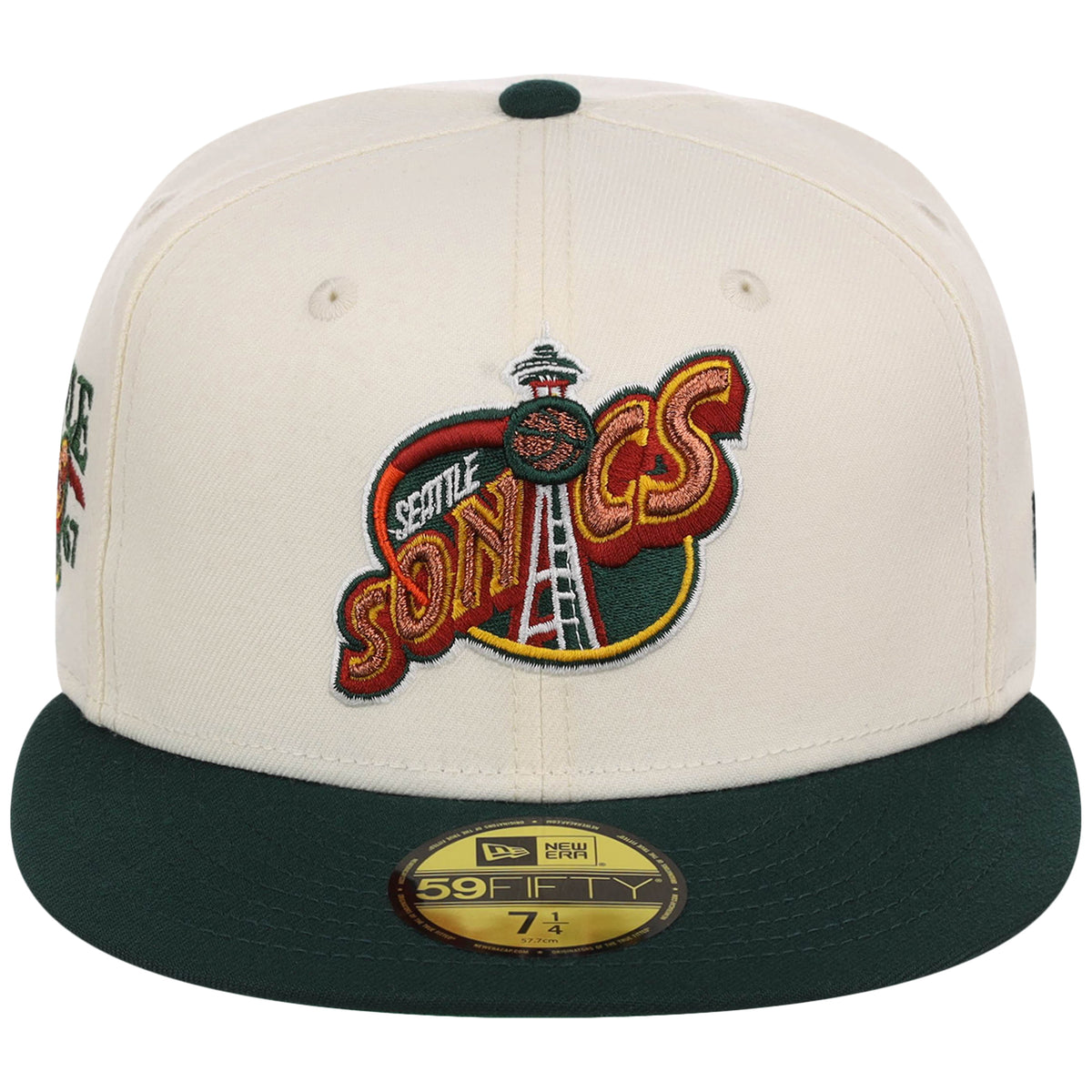 Seattle Supersonics NBA Chrome OTC New Era 59FIFTY (Chrome/Dark Green)