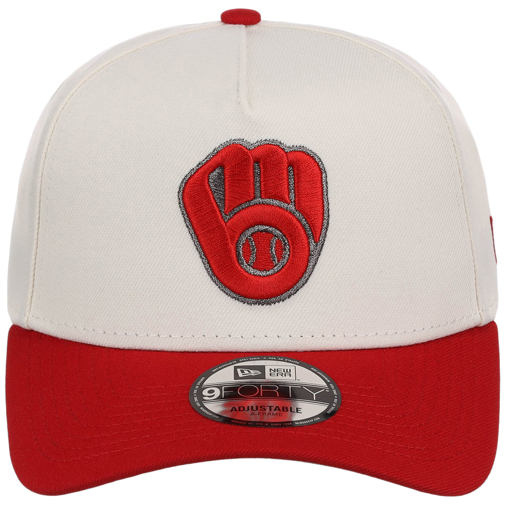 Milwaukee Brewers MLB Chrome x Red FASHION CORE New Era 9FORTY A-Frame