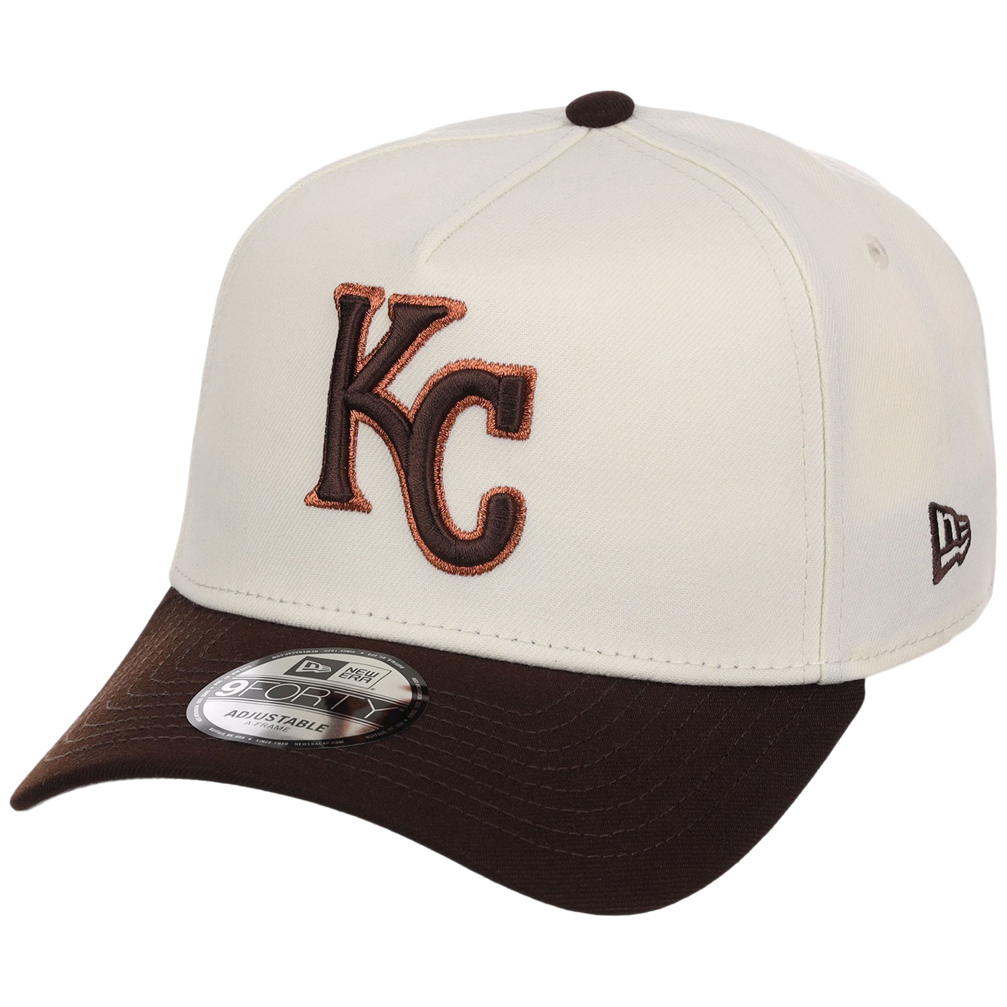Kansas City Royals MLB Chrome x Burnt Wood FASHION CORE New Era 9FORTY A-Frame