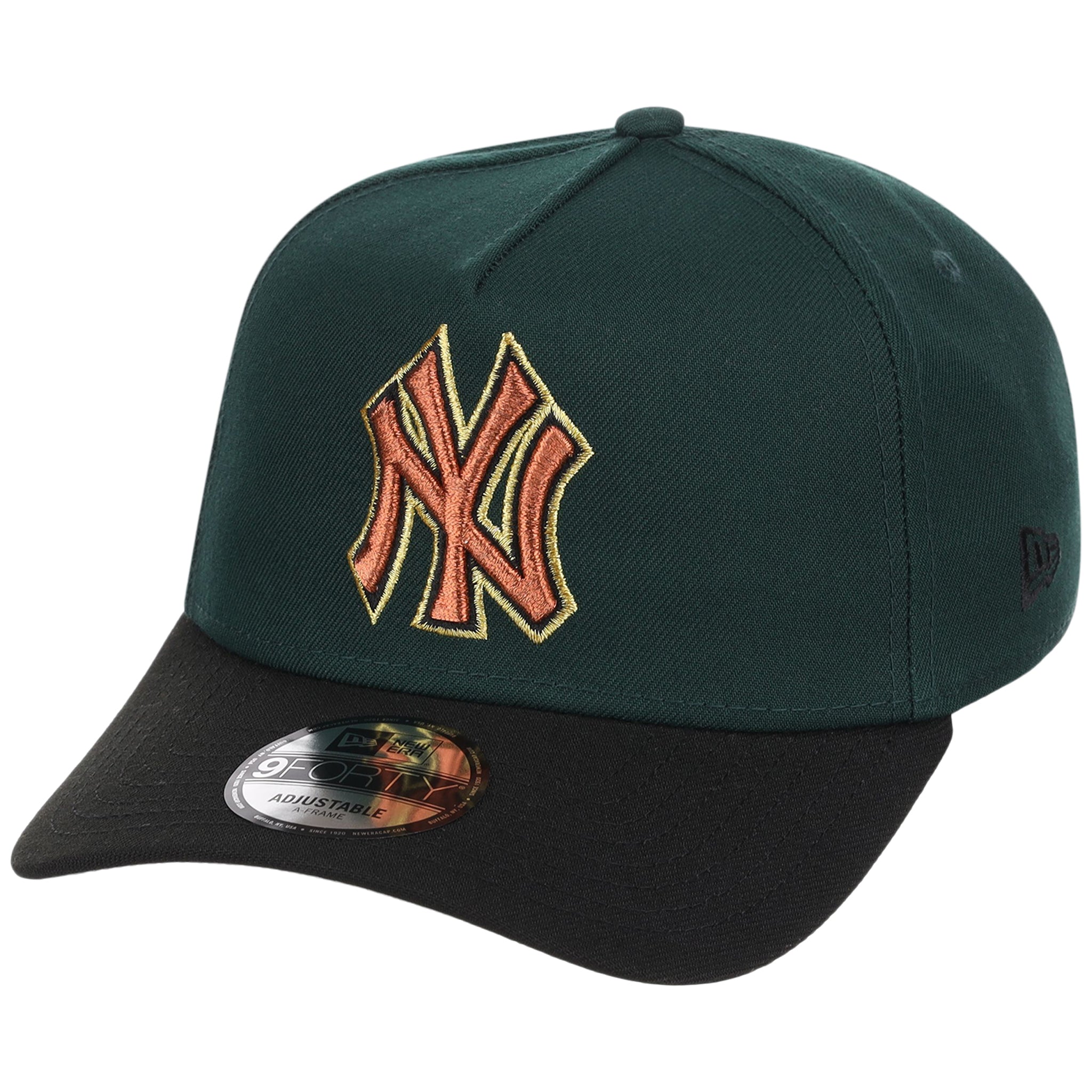 New York Yankees MLB Dark Green x Black FASHION CORE New Era 9FORTY A-Frame