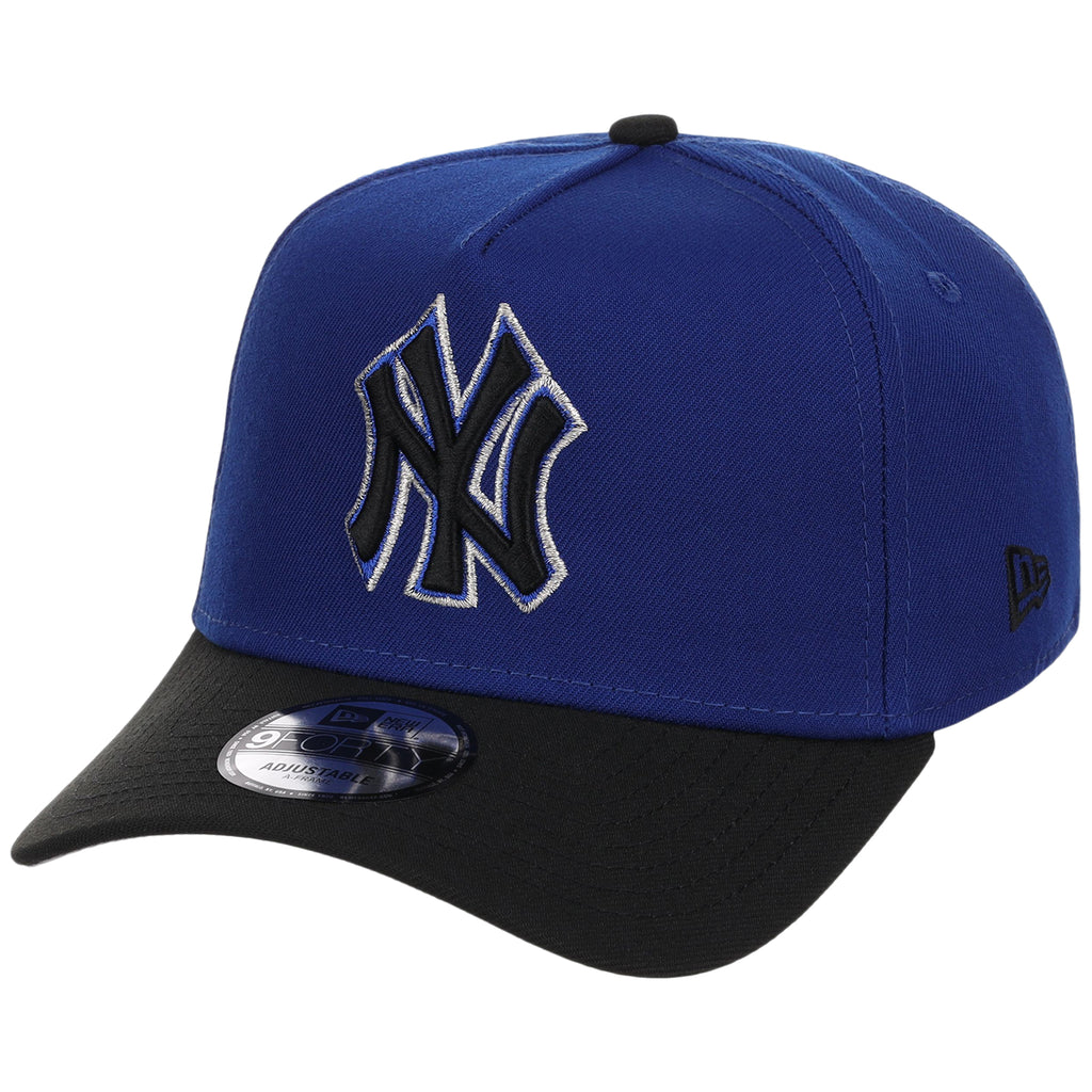 New York Yankees MLB Royal x Black FASHION CORE New Era 9FORTY A-Frame