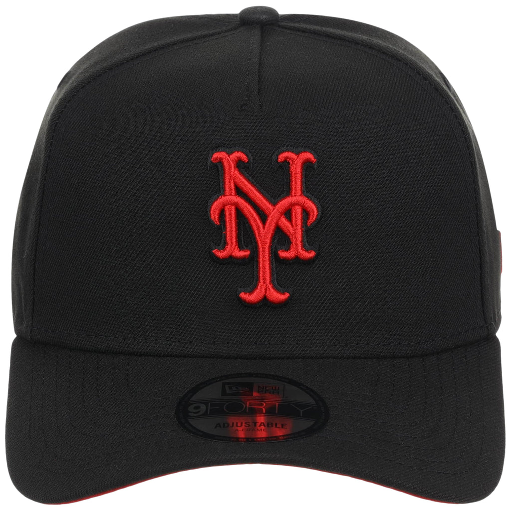 New York Mets MLB Black x Red FASHION CORE New Era 9FORTY A-Frame