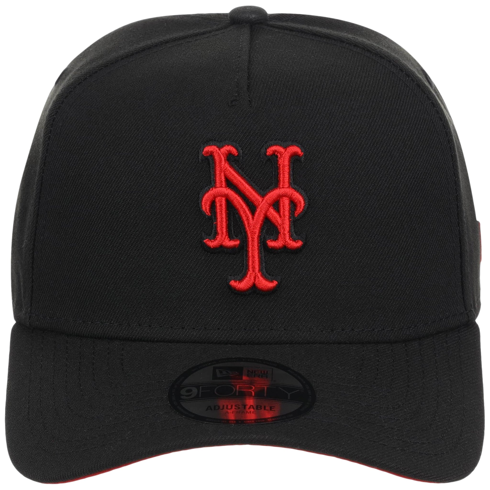 New York Mets MLB Black x Red FASHION CORE New Era 9FORTY A-Frame