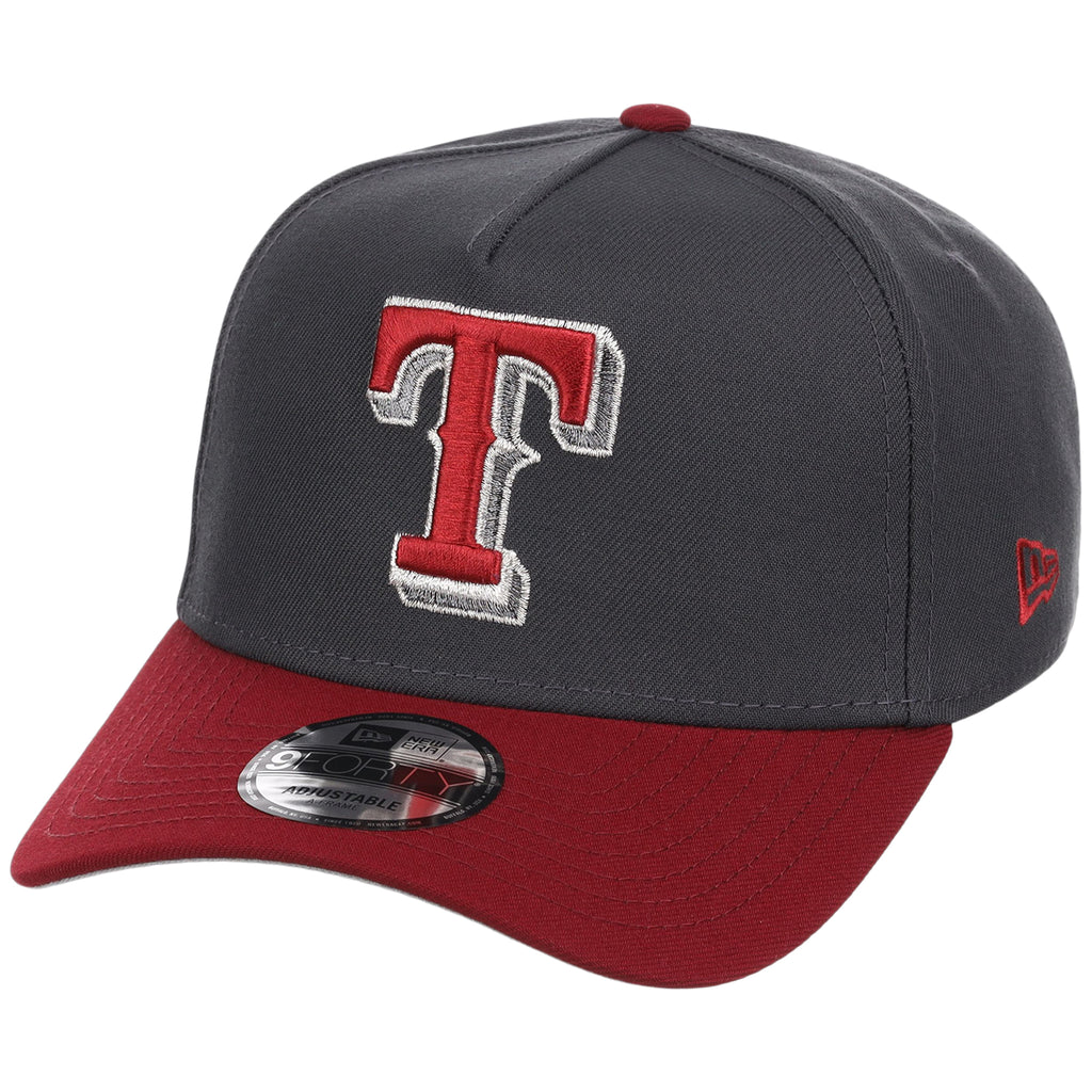 Texas Rangers MLB Graphite x Cardinal FASHION CORE New Era 9FORTY A-Frame