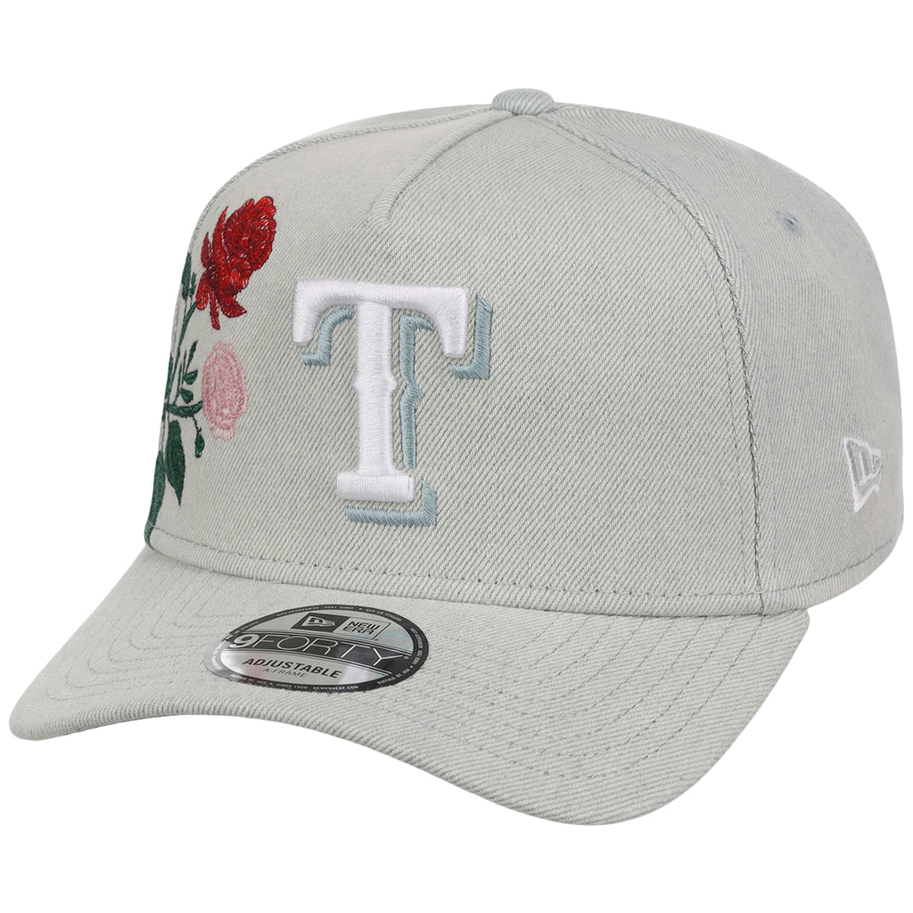 Texas Rangers MLB Denim Flower New Era 9FORTY