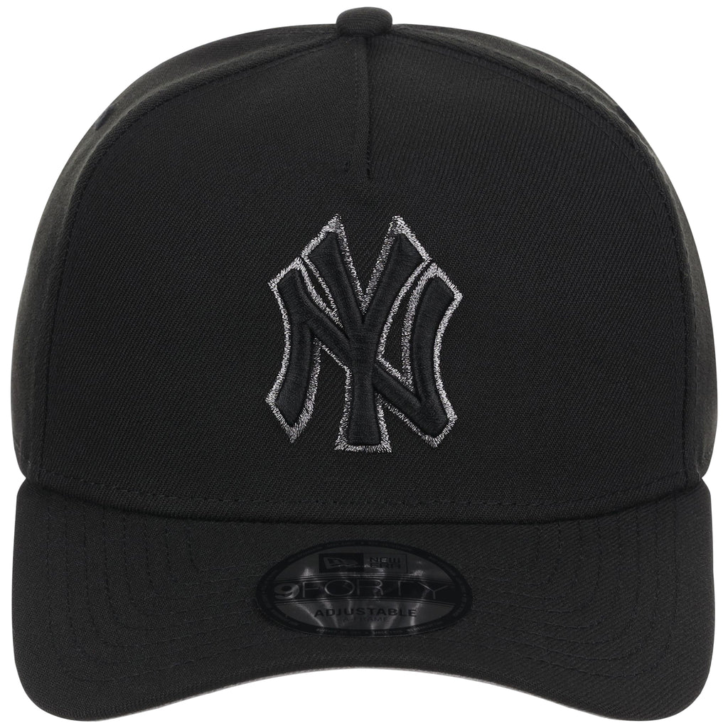 New York Yankees MLB Black x Pewter FASHION CORE New Era 9FORTY A-Frame