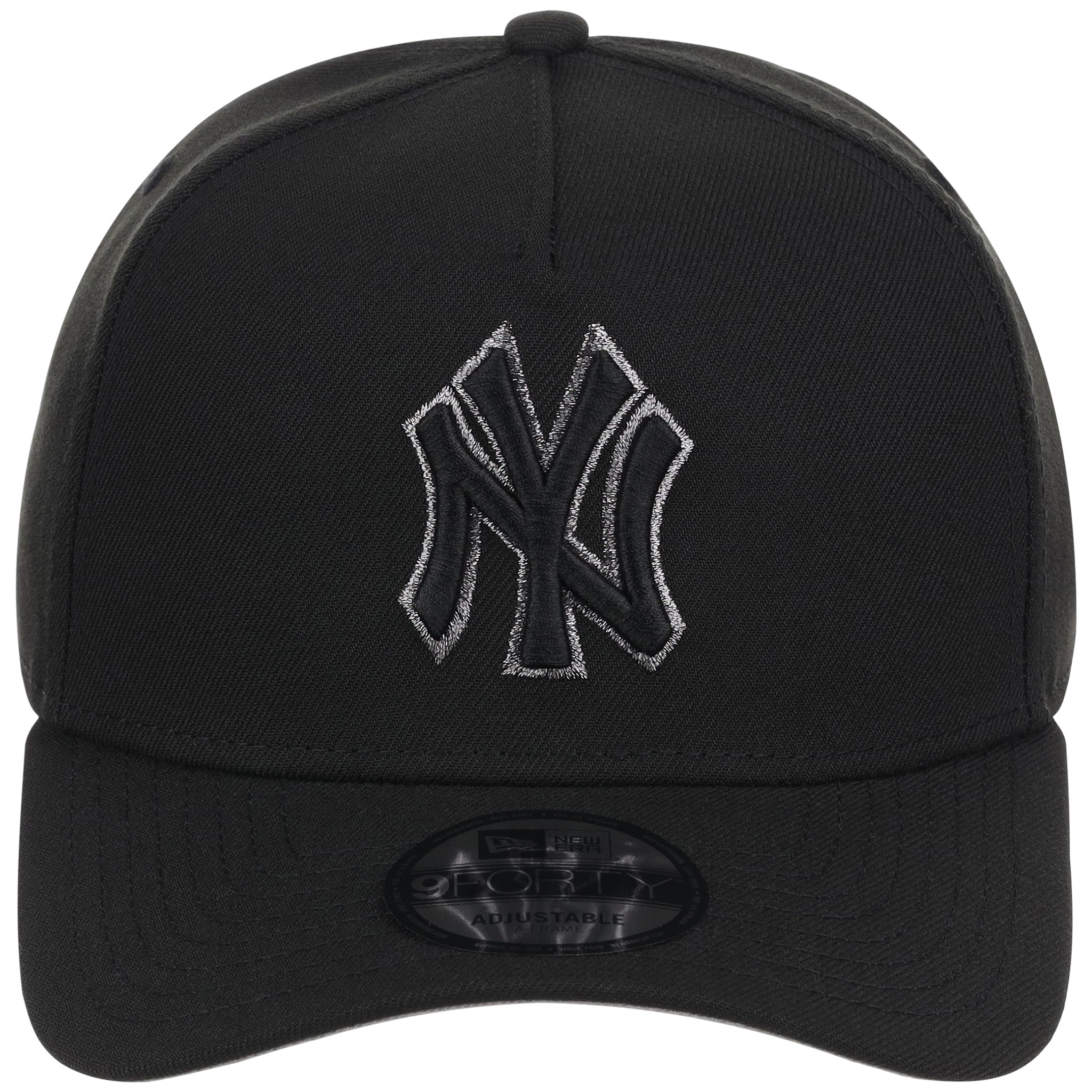 New York Yankees MLB Black x Pewter FASHION CORE New Era 9FORTY A-Frame