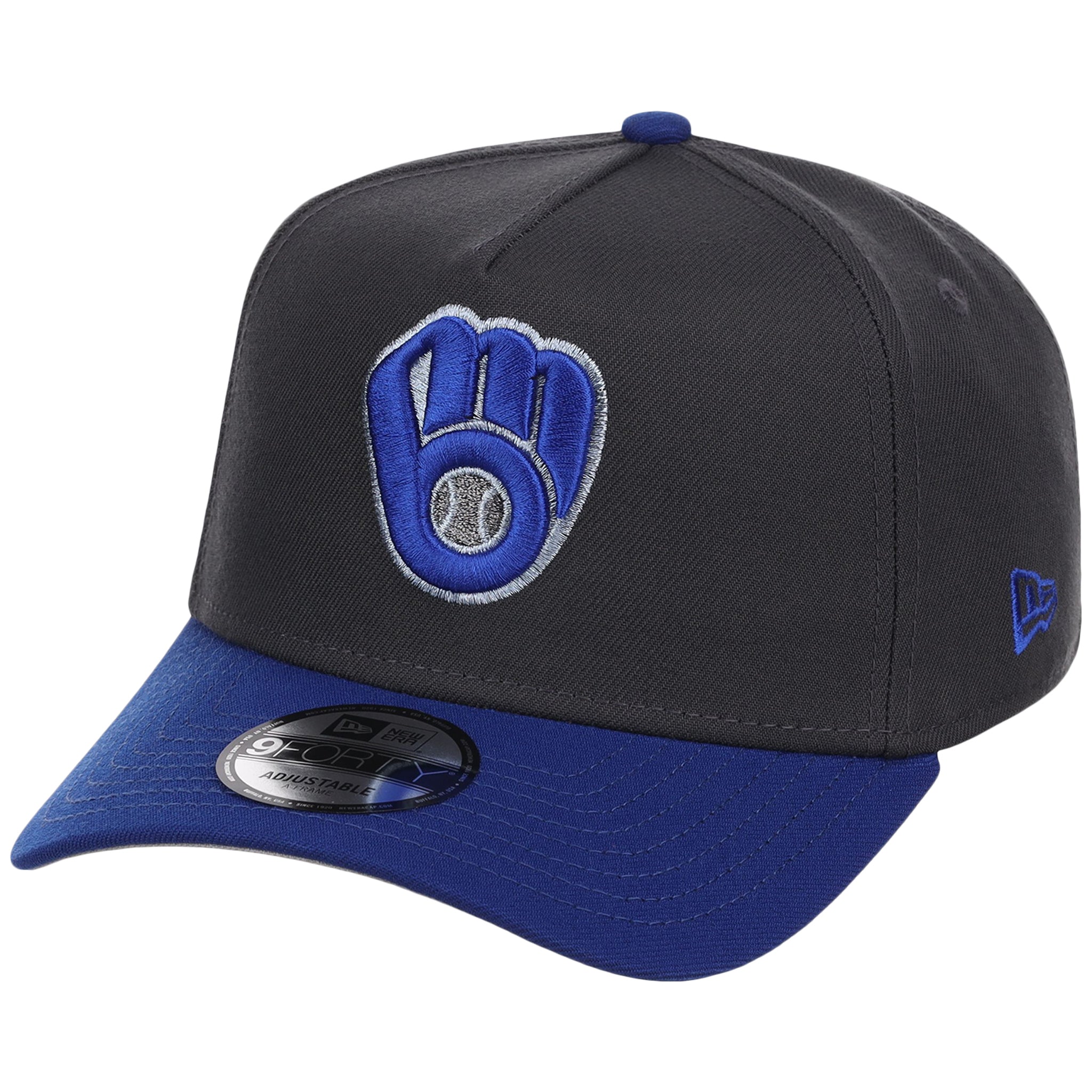 Milwaukee Brewers MLB Graphite x Royal FASHION CORE New Era 9FORTY A-Frame