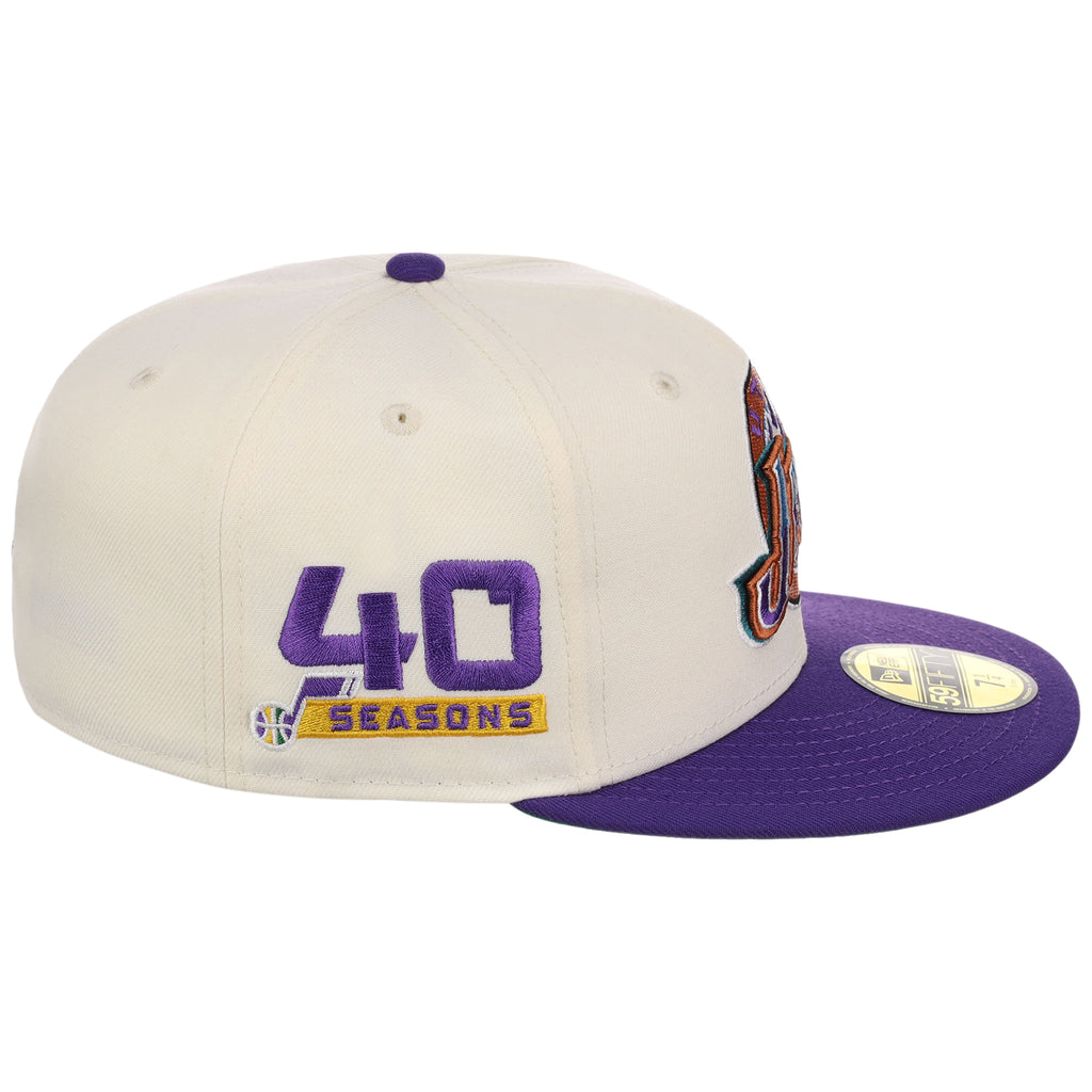 Utah Jazz NBA Chrome OTC New Era 59FIFTY (Chrome/Purple)