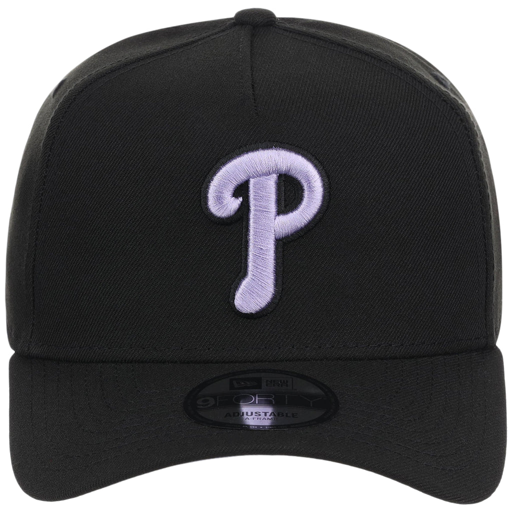 Philadelphia Phillies MLB Black x Lavender FASHION CORE New Era 9FORTY A-Frame