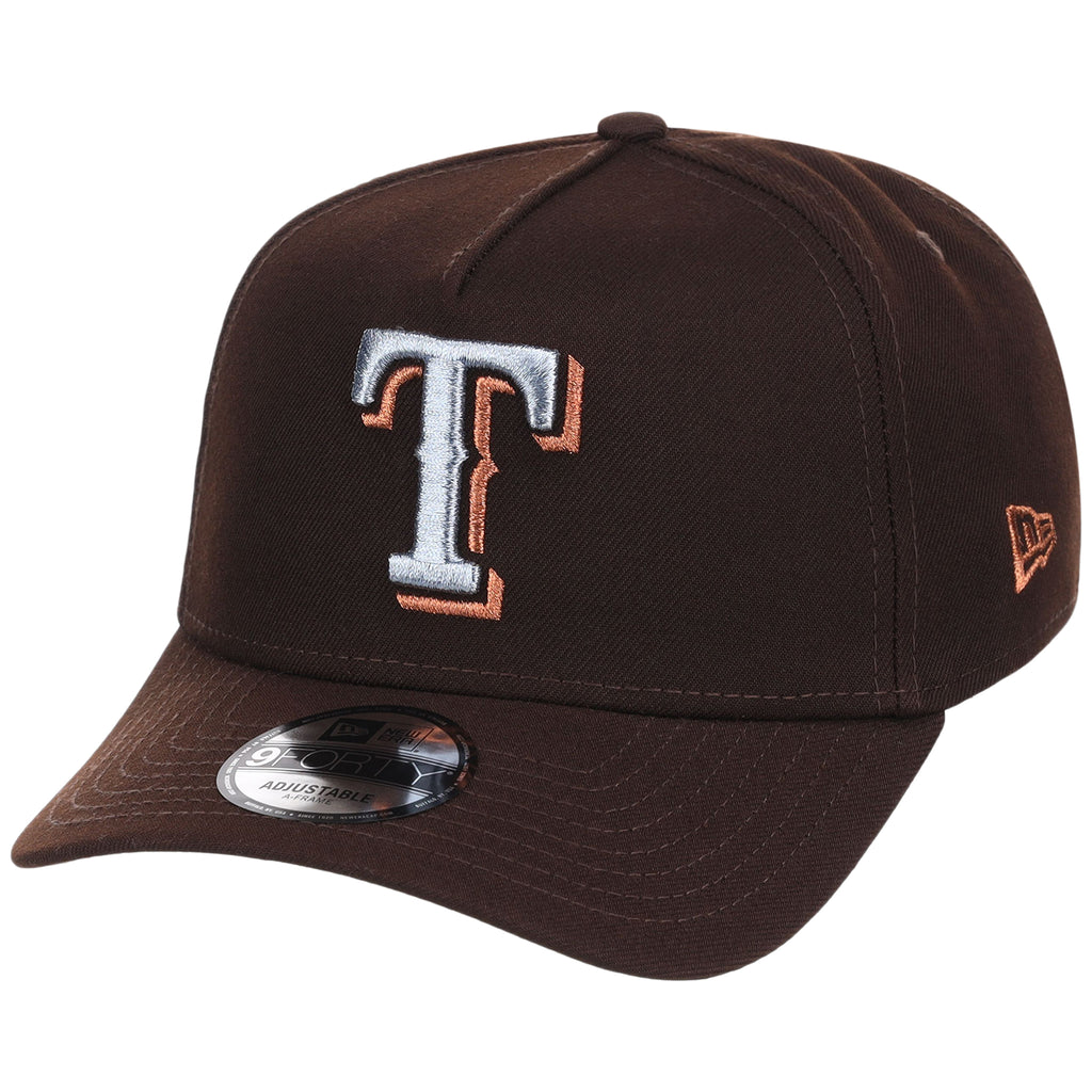 Texas Rangers MLB Frosted Bark New Era 9FORTY A-Frame