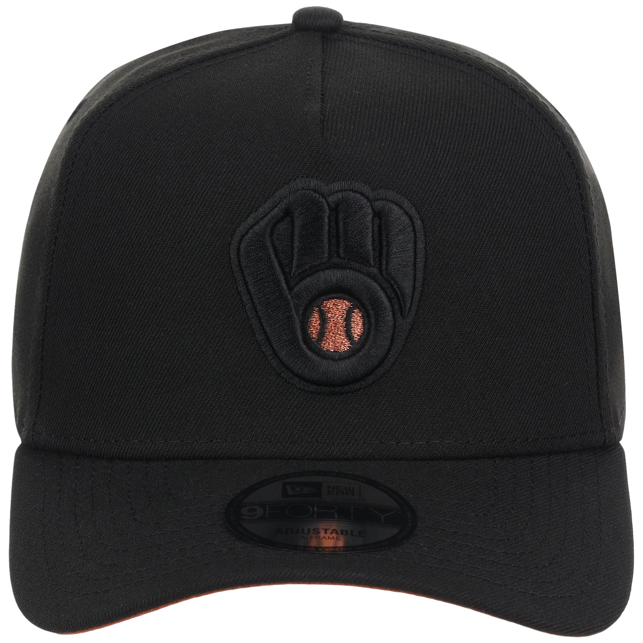 Milwaukee Brewers MLB Black x Rust FASHION CORE New Era 9FORTY A-Frame
