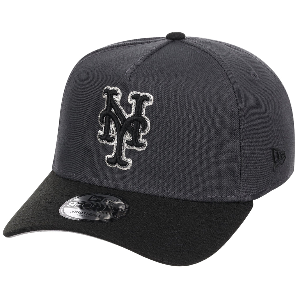 New York Mets MLB Graphite x Black FASHION CORE New Era 9FORTY A-Frame