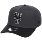 New York Mets MLB Graphite x Black FASHION CORE New Era 9FORTY A-Frame