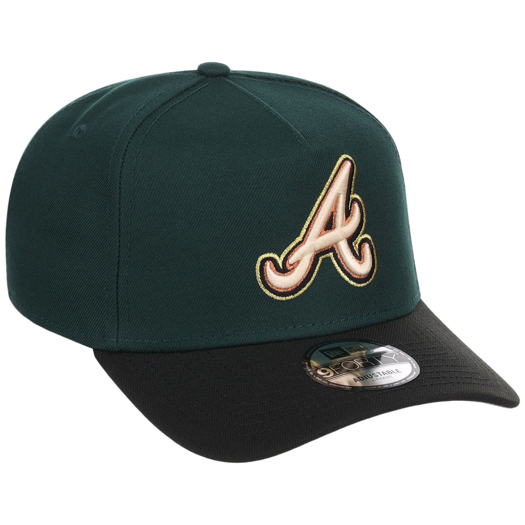 Atlanta Braves MLB Dark Green x Black FASHION CORE New Era 9FORTY A-Frame