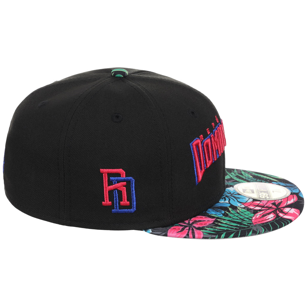 Crown the Country: Dominican Republic New Era 59FIFTY (Black/Floral) 'República Dominicana'