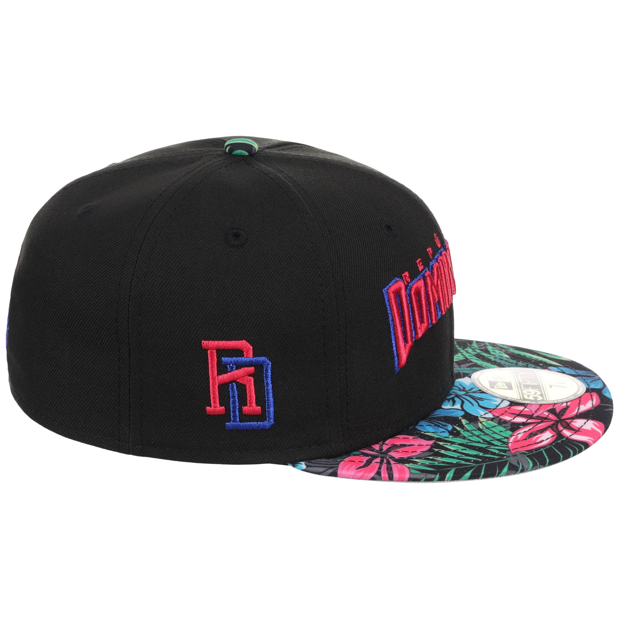 Crown the Country: Dominican Republic New Era 59FIFTY (Black/Floral) 'República Dominicana'