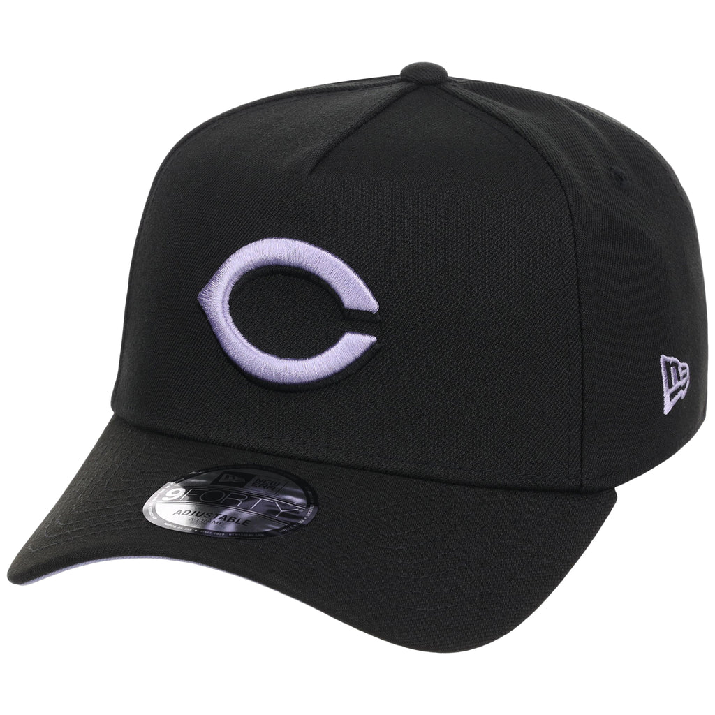 Cincinnati Reds MLB Black x Lavender FASHION CORE New Era 9FORTY A-Frame
