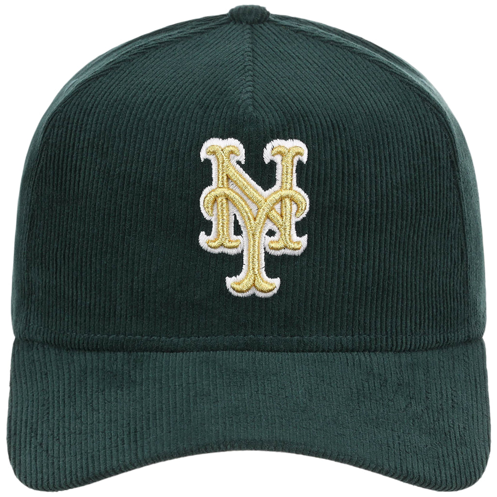New York Mets MLB Dark Green Cord FASHION CORE New Era 9FORTY A-Frame