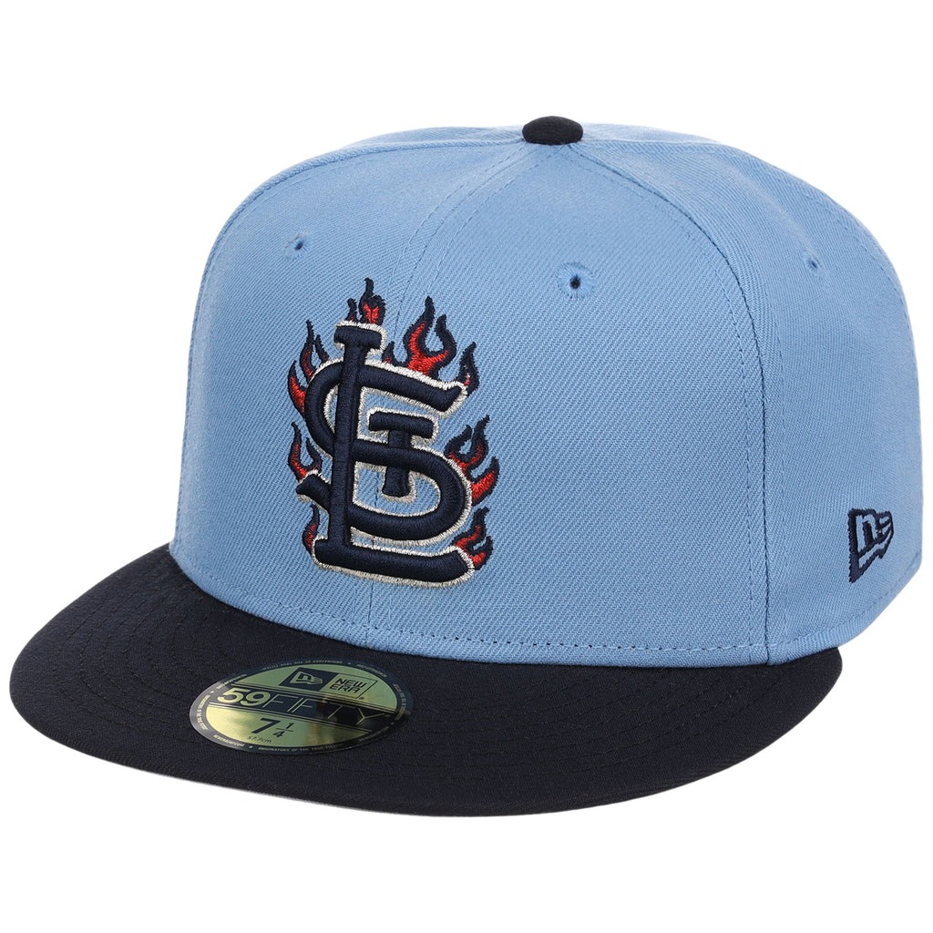 St. Louis Cardinals MLB Playing with Fire New Era 59FIFTY (Sky/Navy)