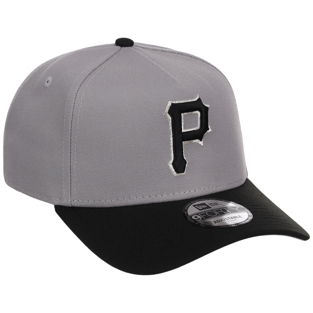 Pittsburgh Pirates MLB Gray x Black FASHION CORE New Era 9FORTY A-Frame