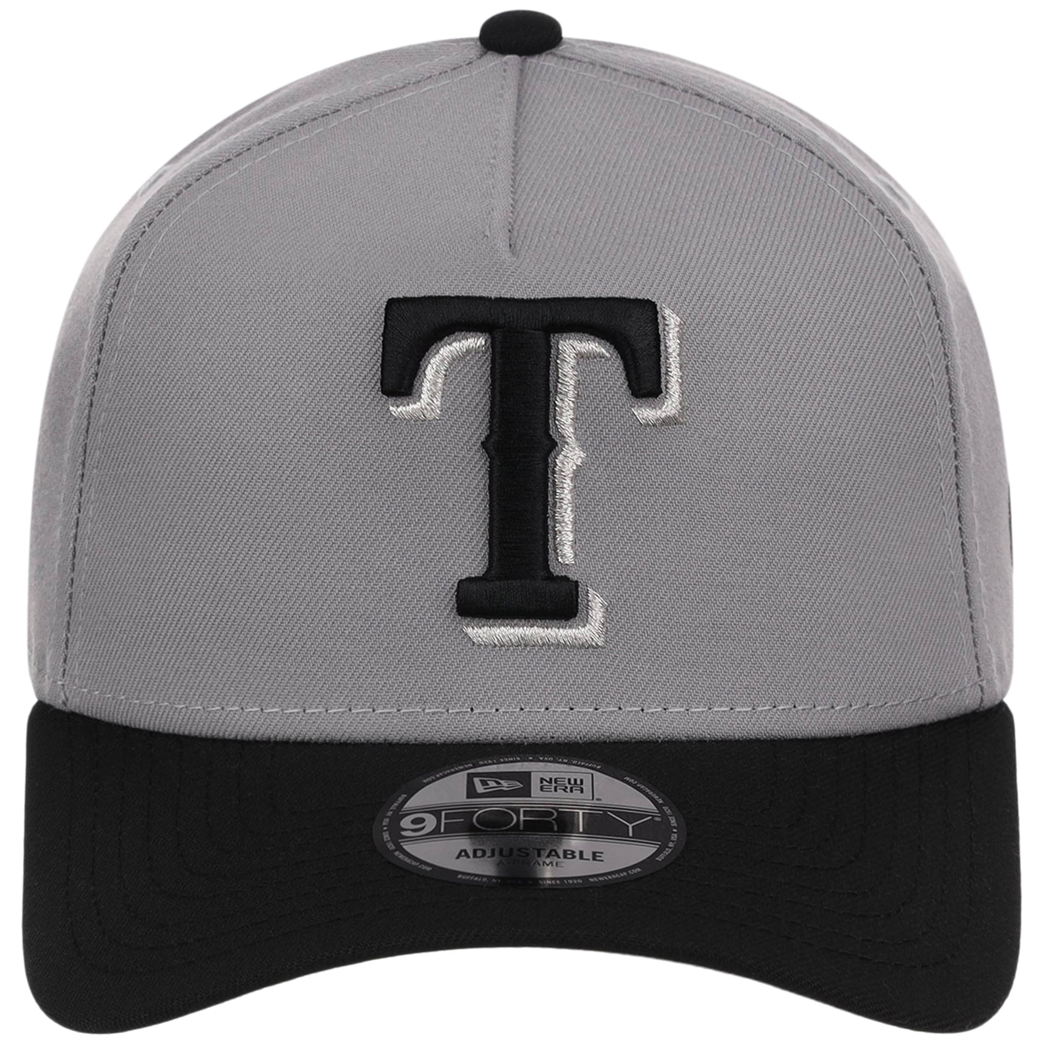 Texas Rangers MLB Gray x Black FASHION CORE New Era 9FORTY A-Frame