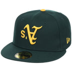 Oakland Athletics MLB Flipmode 2.0 New Era 59FIFTY (Dark Green/Dark Green/Gray)