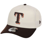 Texas Rangers MLB Chrome x Burnt Wood FASHION CORE New Era 9FORTY A-Frame