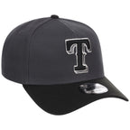 Texas Rangers MLB Graphite x Black FASHION CORE New Era 9FORTY A-Frame