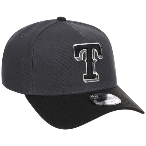 Texas Rangers MLB Graphite x Black FASHION CORE New Era 9FORTY A-Frame