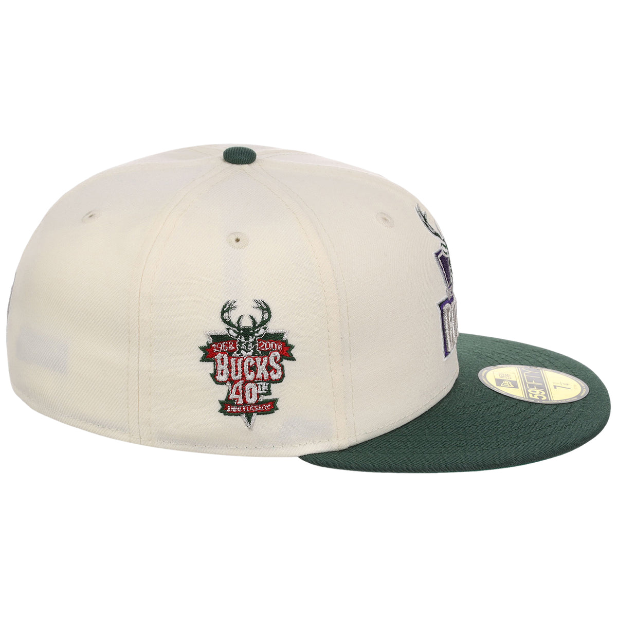 Milwaukee Bucks NBA Chrome OTC New Era 59FIFTY (Chrome/Dark Green)