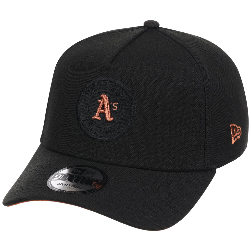 Oakland Athletics MLB Black x Rust FASHION CORE New Era 9FORTY A-Frame