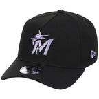 Miami Marlins MLB Black x Lavender FASHION CORE New Era 9FORTY A-Frame