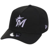 Miami Marlins MLB Black x Lavender FASHION CORE New Era 9FORTY A-Frame