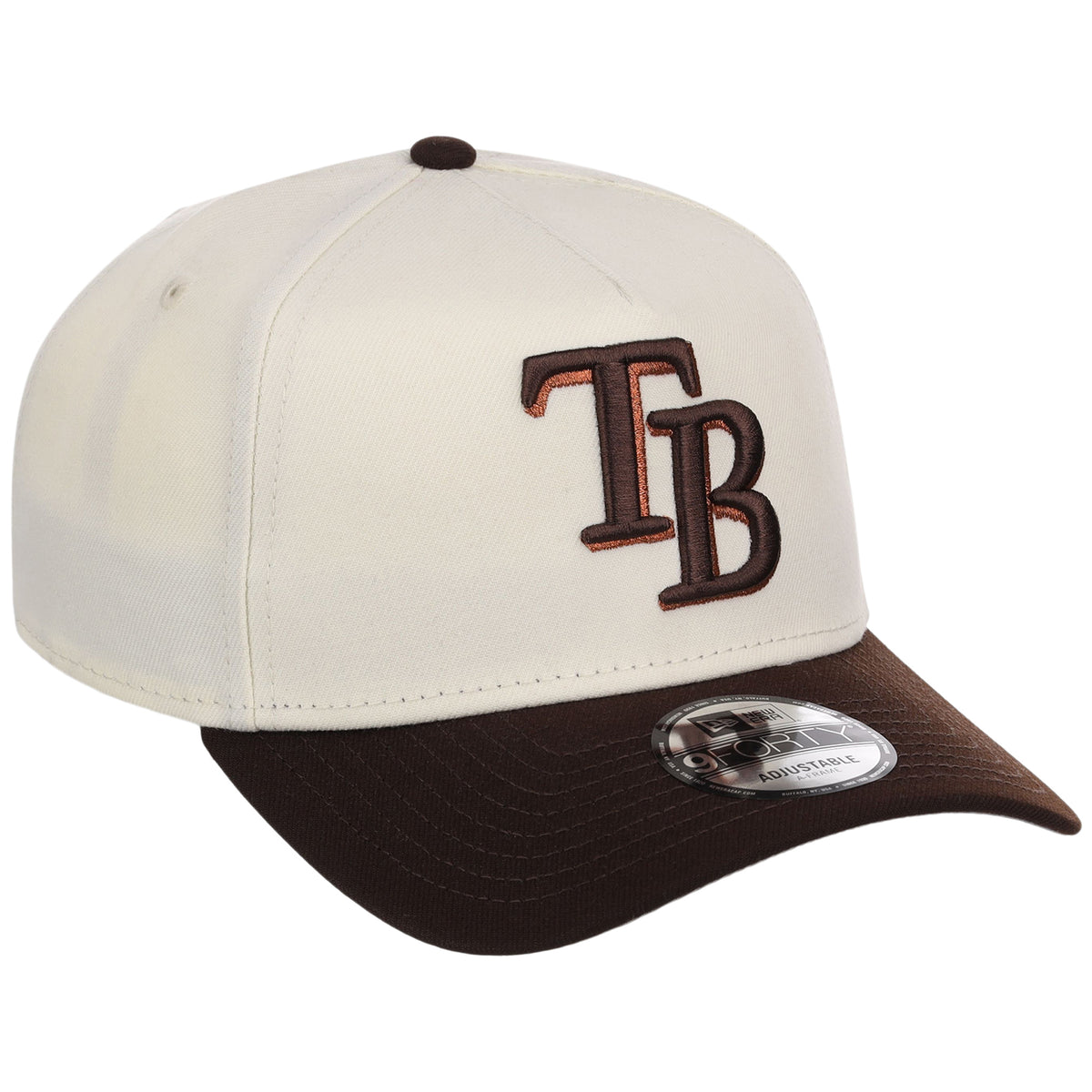 Tampa Bay Rays MLB Chrome x Burnt Wood FASHION CORE New Era 9FORTY A-Frame