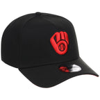 Milwaukee Brewers MLB Black x Red FASHION CORE New Era 9FORTY A-Frame