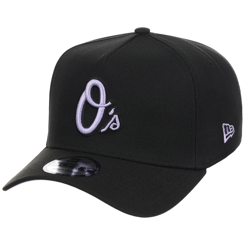 Baltimore Orioles MLB Black x Lavender FASHION CORE New Era 9FORTY A-Frame