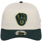 Milwaukee Brewers MLB Chrome x Dark Green FASHION CORE New Era 9FORTY A-Frame