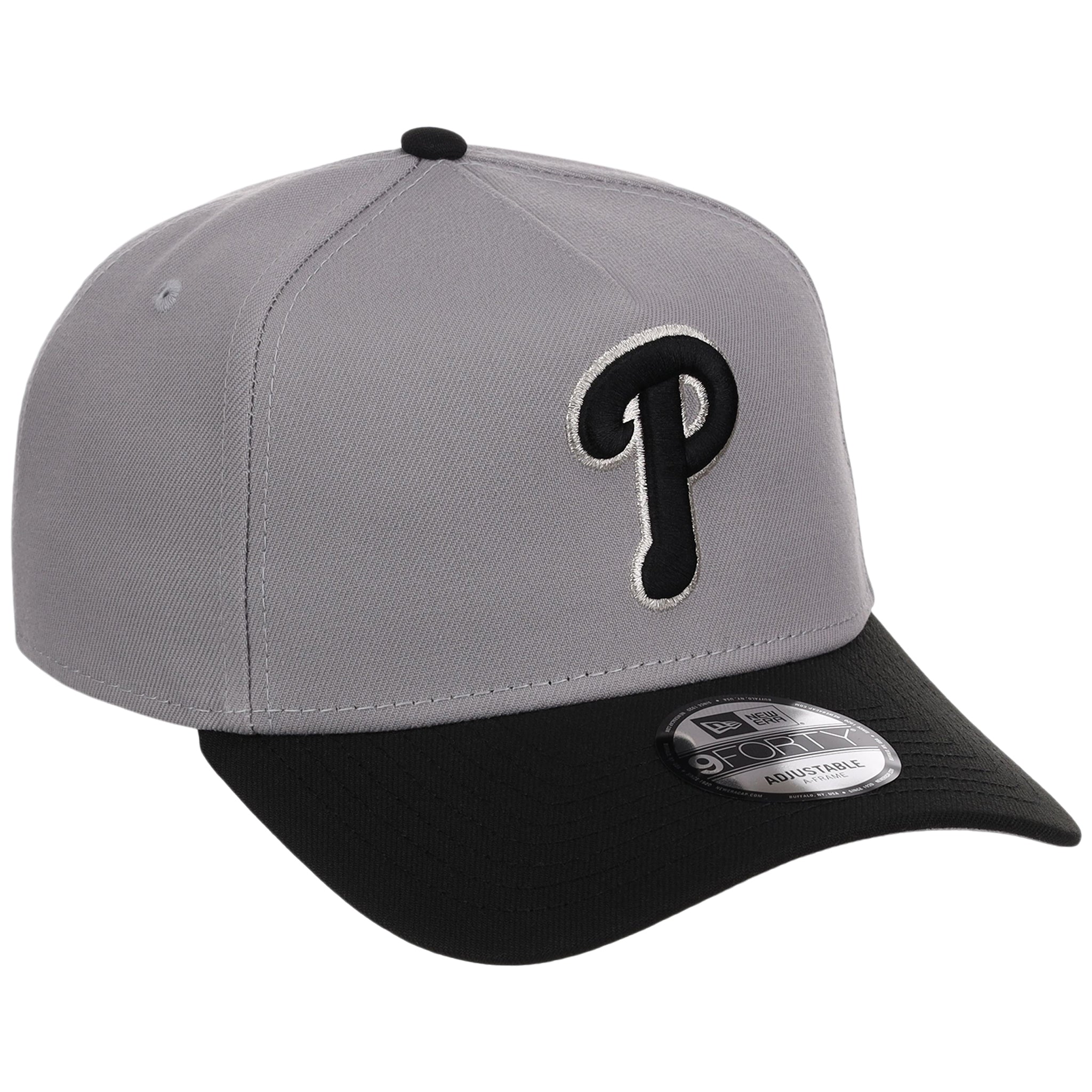 Philadelphia Phillies MLB Gray x Black FASHION CORE New Era 9FORTY A-Frame