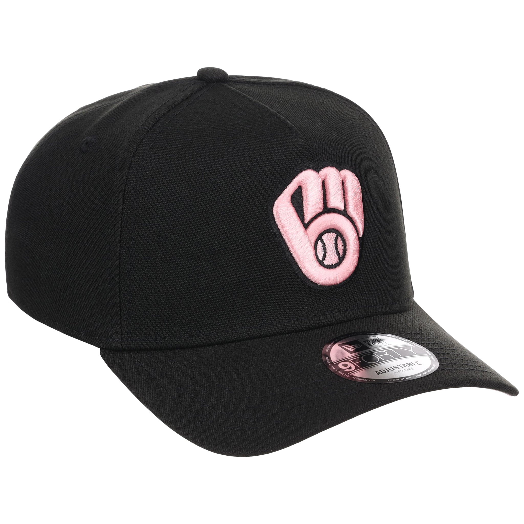 Milwaukee Brewers MLB Black x Pink FASHION CORE New Era 9FORTY A-Frame