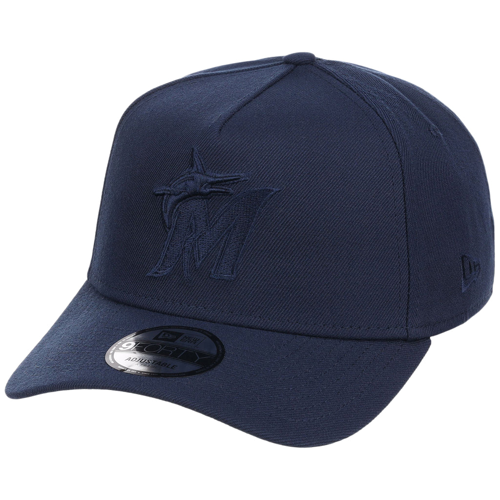 Miami Marlins MLB Navy FASHION CORE New Era 9FORTY A-Frame