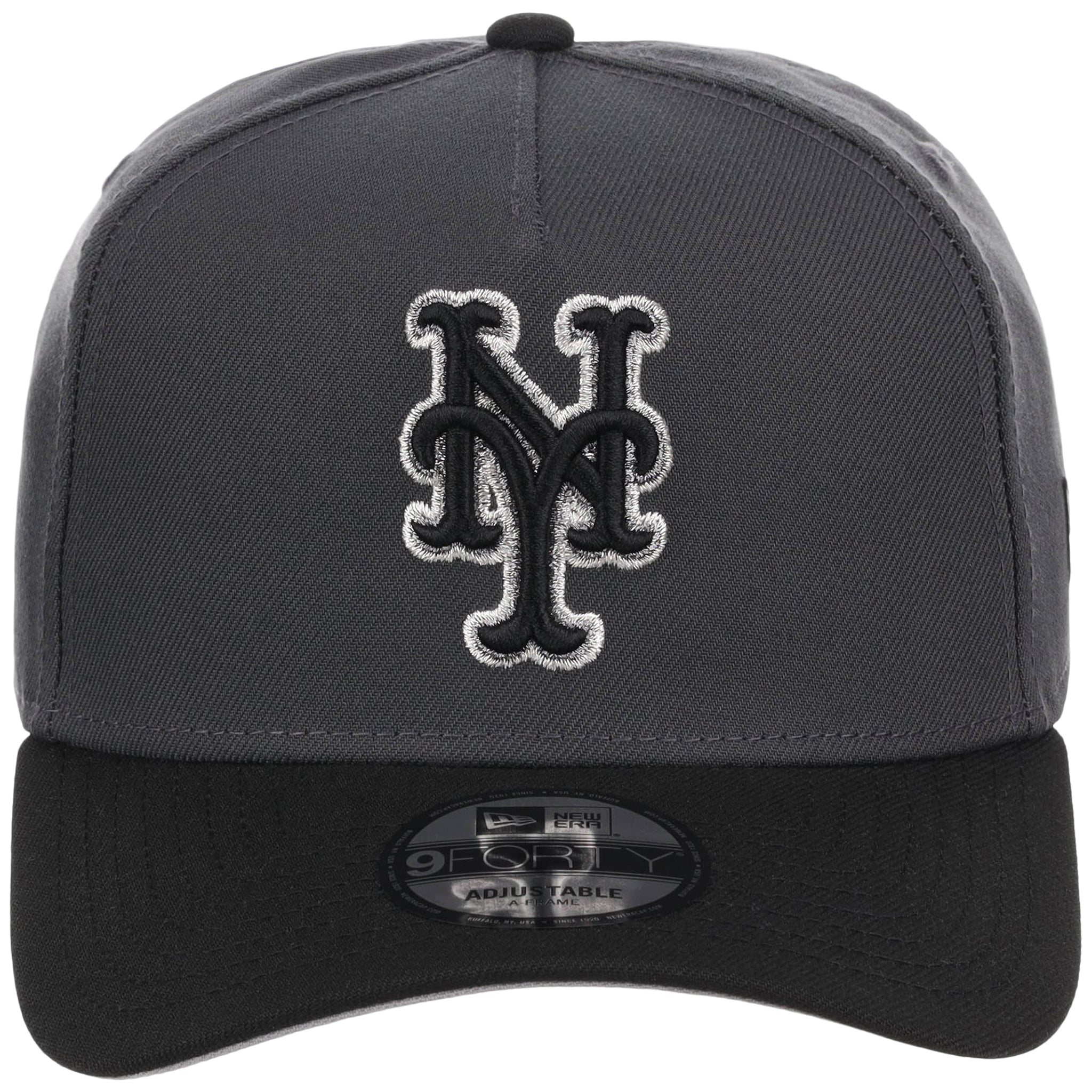 New York Mets MLB Graphite x Black FASHION CORE New Era 9FORTY A-Frame
