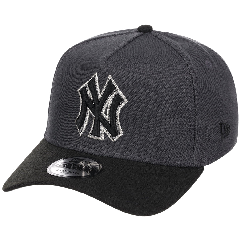 New York Yankees MLB Graphite x Black FASHION CORE New Era 9FORTY A-Frame