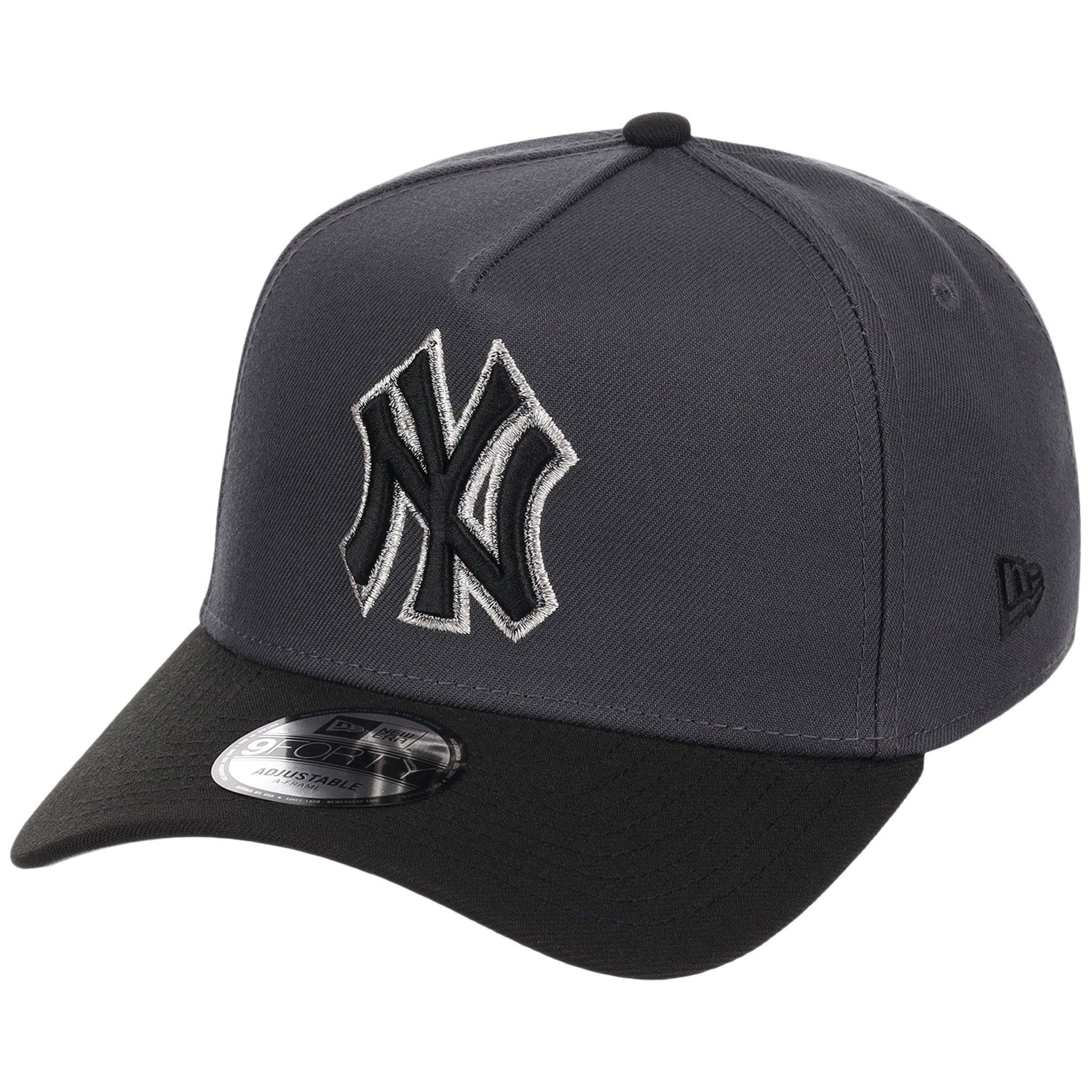 New York Yankees MLB Graphite x Black FASHION CORE New Era 9FORTY A-Frame