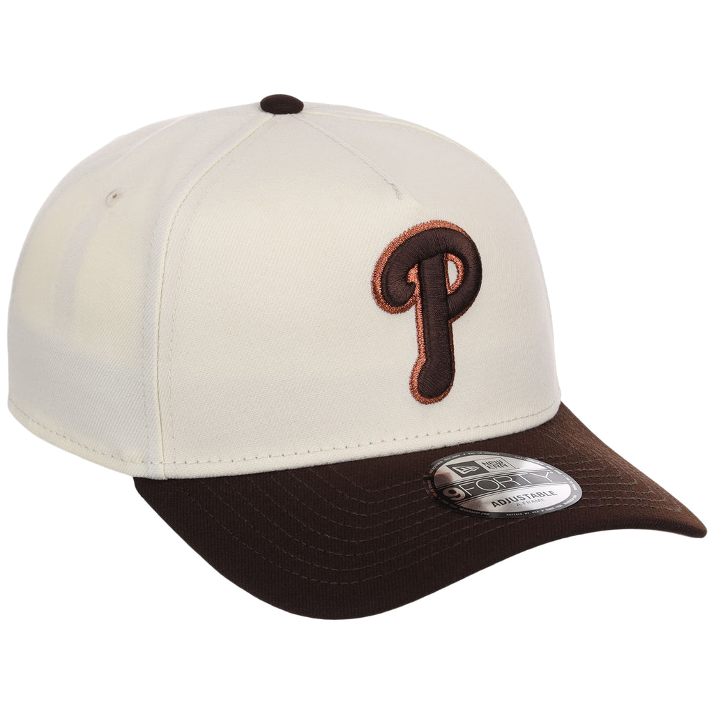 Philadelphia Phillies MLB Chrome x Burnt Wood FASHION CORE New Era 9FORTY A-Frame