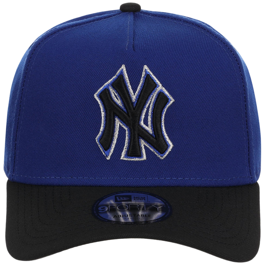 New York Yankees MLB Royal x Black FASHION CORE New Era 9FORTY A-Frame