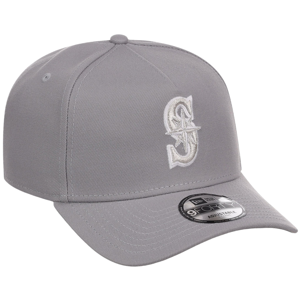 Seattle Mariners MLB Gray x White FASHION CORE New Era 9FORTY A-Frame