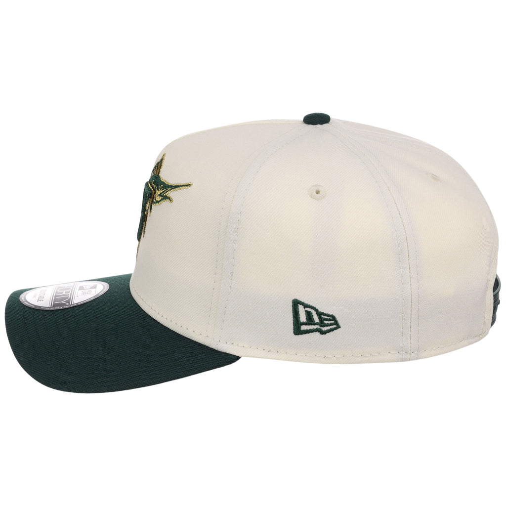 Miami Marlins MLB Chrome x Dark Green FASHION CORE New Era 9FORTY A-Frame