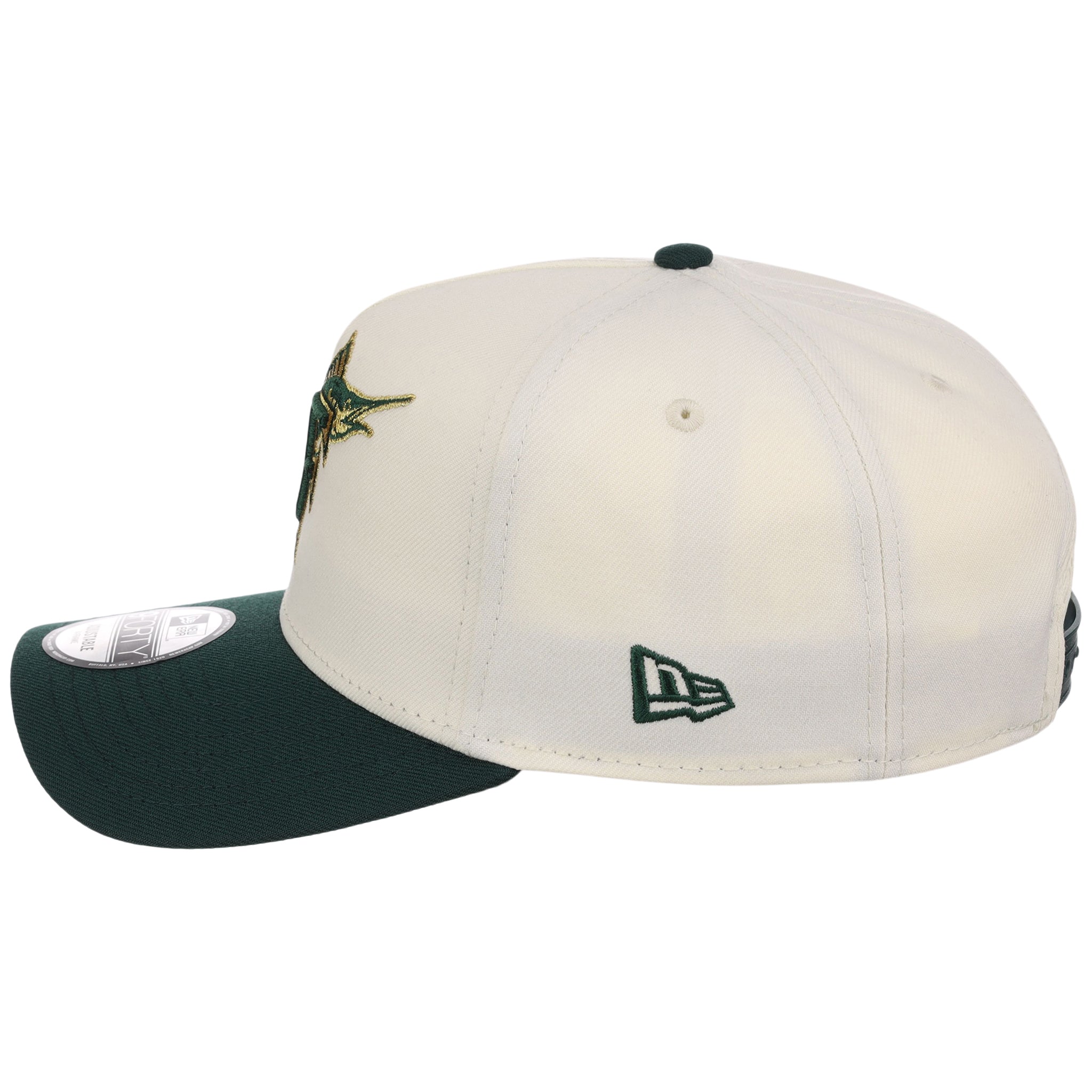 Miami Marlins MLB Chrome x Dark Green FASHION CORE New Era 9FORTY A-Frame